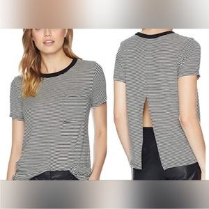 NWT n: Philanthropy Grant Pocket Tee Black/White Size Small